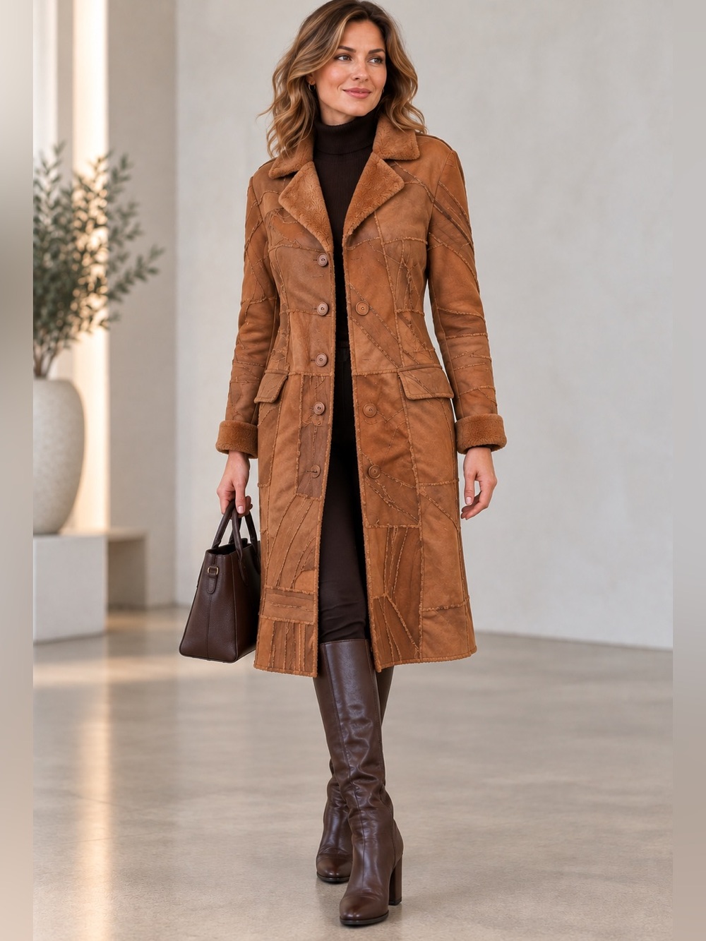 Bomb Boogie Vintage 100% Genuine Leather Unique Patchwork Coat M
